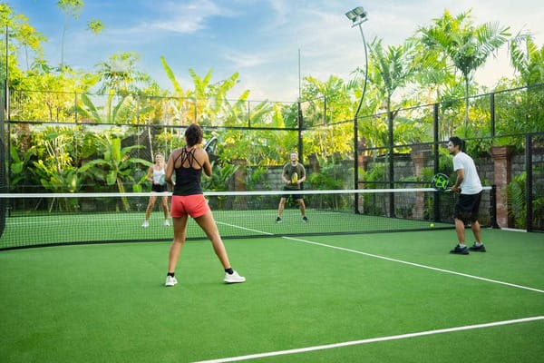 Padel players in Bali